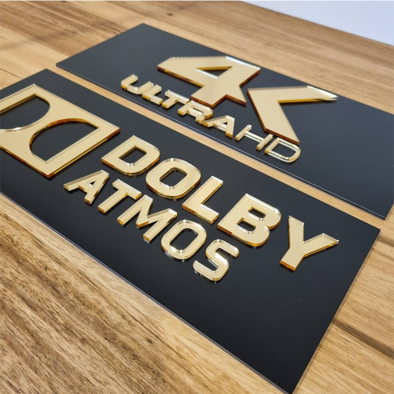 Home Cinema Dts X - Papan Tanda Home Cinema Cermin Emas