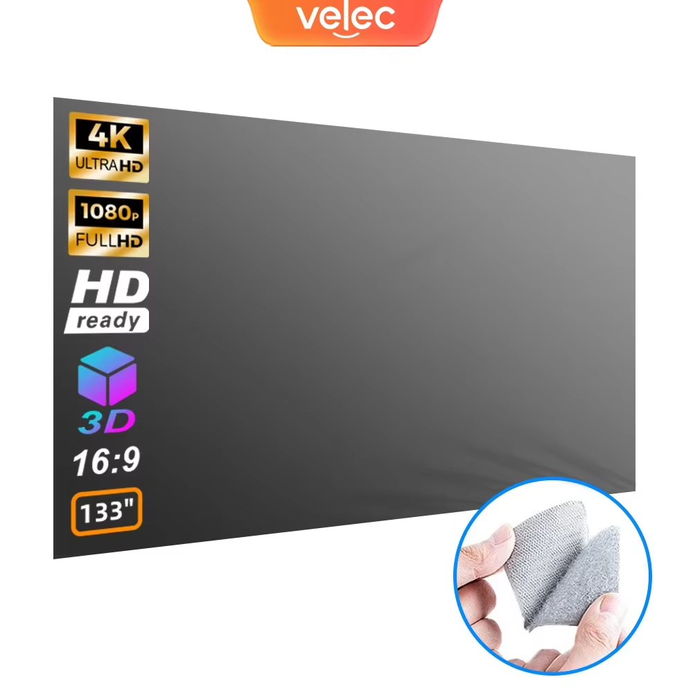 Projector Screen 100 Inch - Layar Proyektor Universal 80/100/120 Inci Dudukan