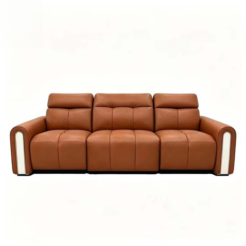 Home.Cinema Orange - Sofa Reclining Kulit Oranye Home Cinema