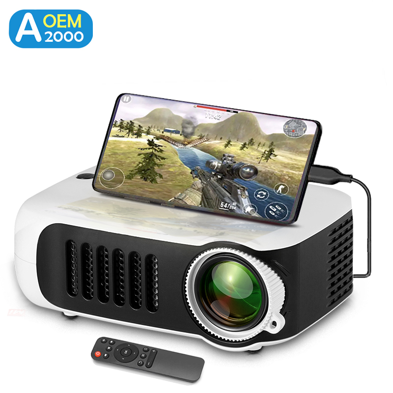 Home Cinema Entertainment - A2000 Proyektor Mini Portabel Bioskop Rumah