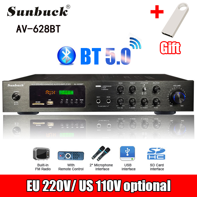 Home Cinema Gadgets - 110/220V 2000W Amplifier Daya Bluetooth Subwoofer