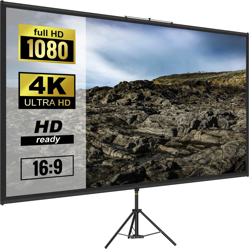 Projector Screen 100 Inch - Layar Proyektor Tripod 100 Inci dengan