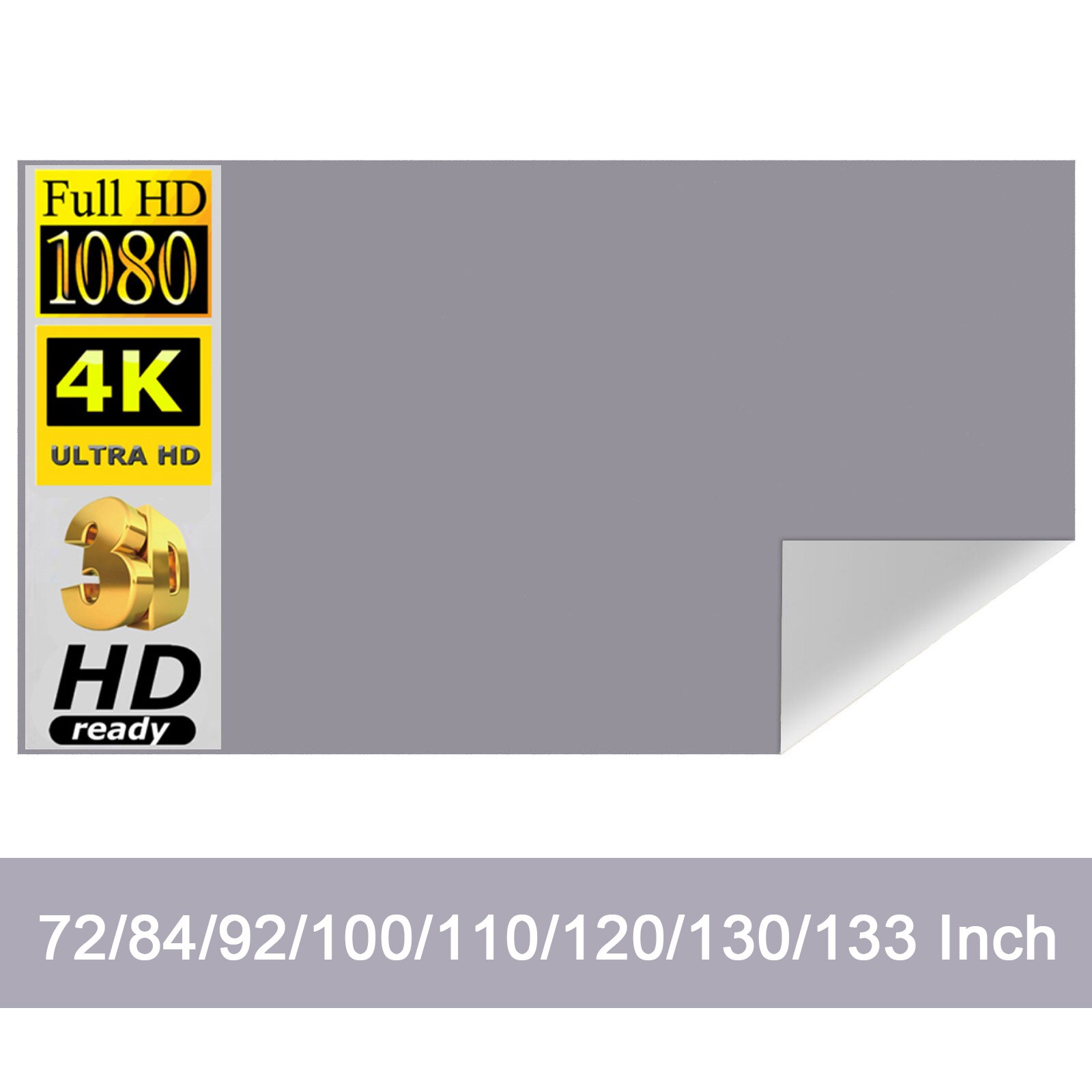 Projector Screen 100 Inch - Layar proyeksi kain reflektif kecerahan tinggi