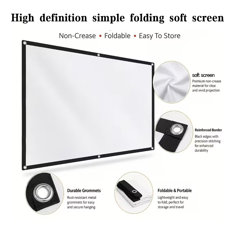 Projector Screen 100 Inch - Layar Proyektor Portabel 84 100 120