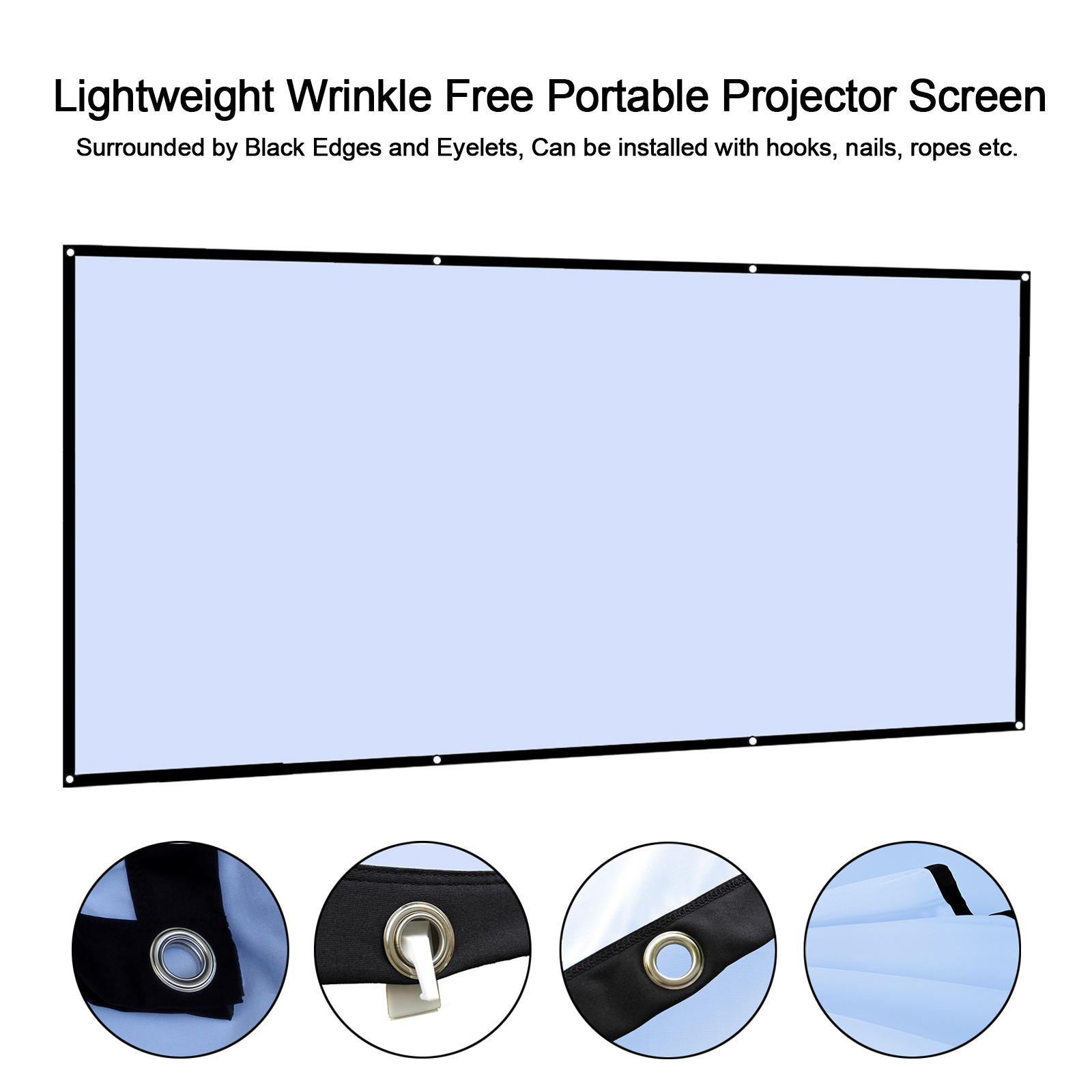Projector Screen 100 Inch - 60 72 100 120 150 inci