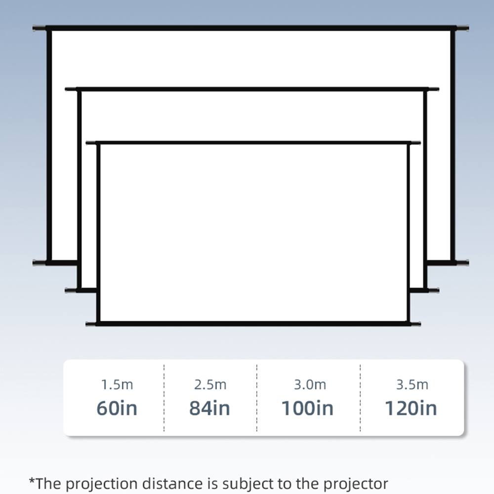 Layar Proyektor VEIDADZ Dipasa - Projector Screen 100 Inch ulasan dan harga