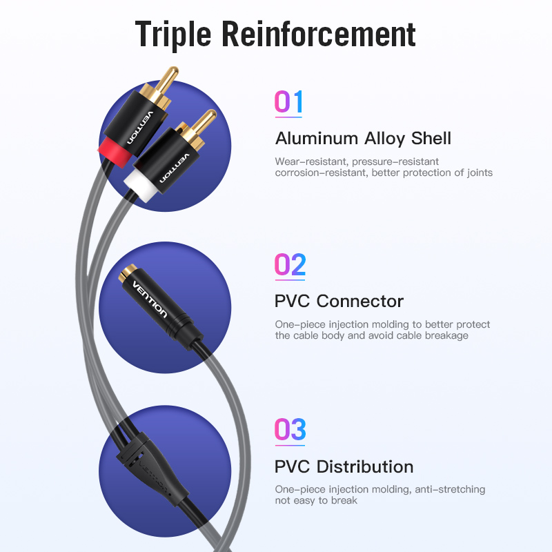 Vention Jack 3.5Mm Kabel Adapt - Home Cinema Dvd ulasan dan harga