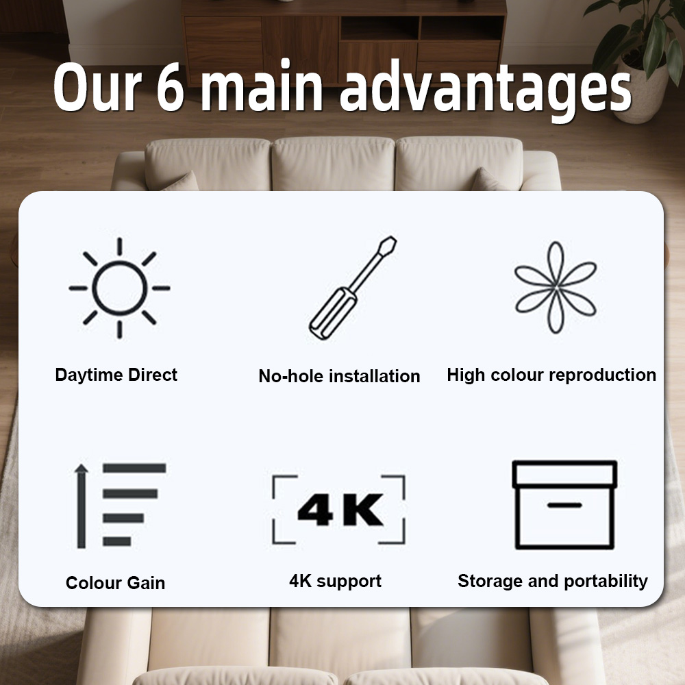 Layar Proyektor Universal 80/1 - Projector Screen 100 Inch ulasan dan harga
