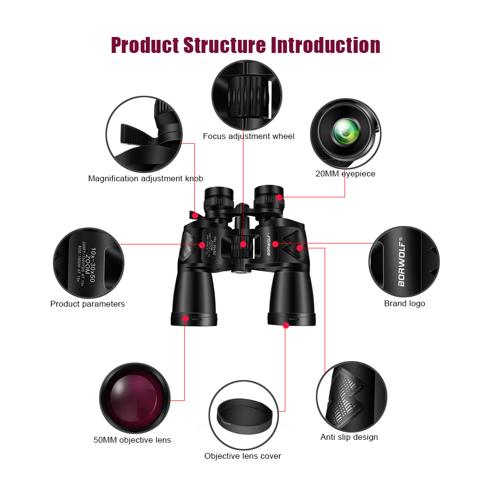 BORWOLF 10-30X50 Teropong Zoom - Home Cinema Center ulasan dan harga