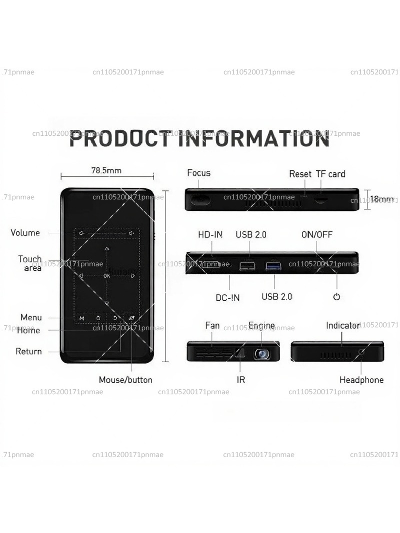 Proyektor Mini Saku dengan And - Home Cinema Entertainment ulasan dan harga