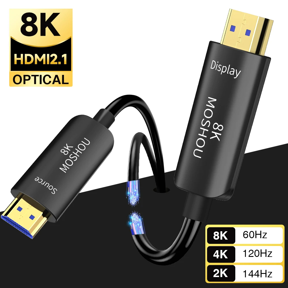 MOSHOU 8K kabel serat optik HD - Hdmi Arc Cable ulasan dan harga