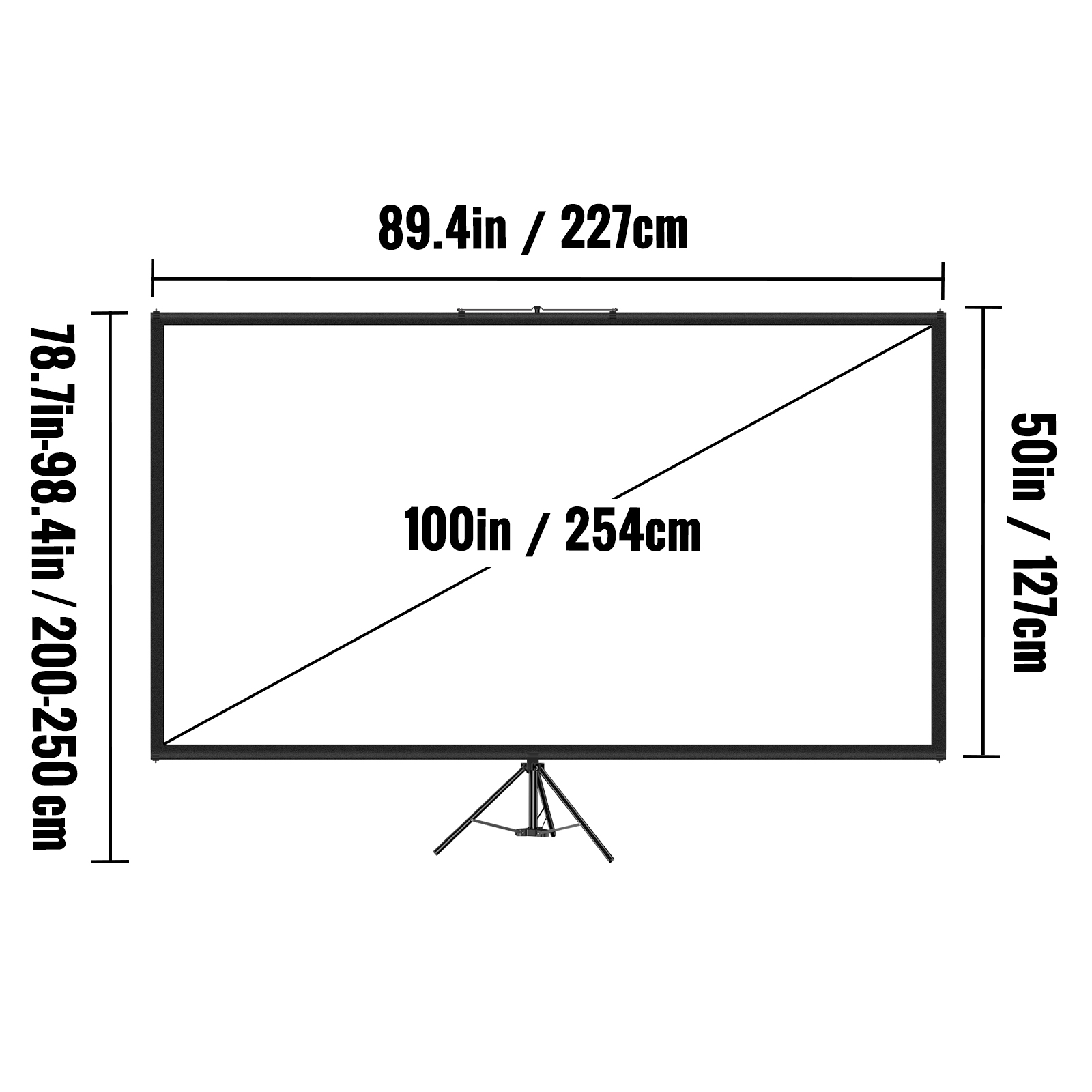 Layar Proyektor Tripod 100 Inc - Projector Screen 100 Inch ulasan dan harga