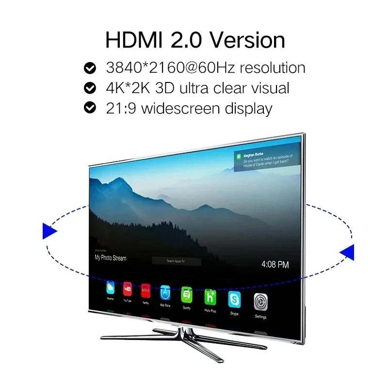 Kabel serat optik HDMI 4K 60Hz - Hdmi Arc Cable ulasan dan harga