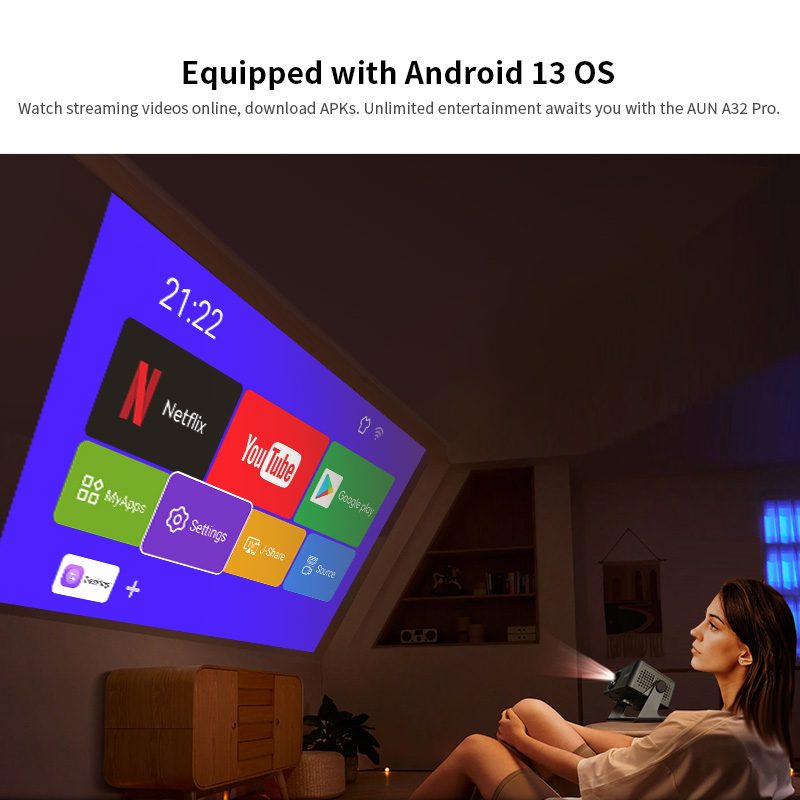 AUN A32 Pro Android 13 Proyekt - Home Cinema Gadgets ulasan dan harga