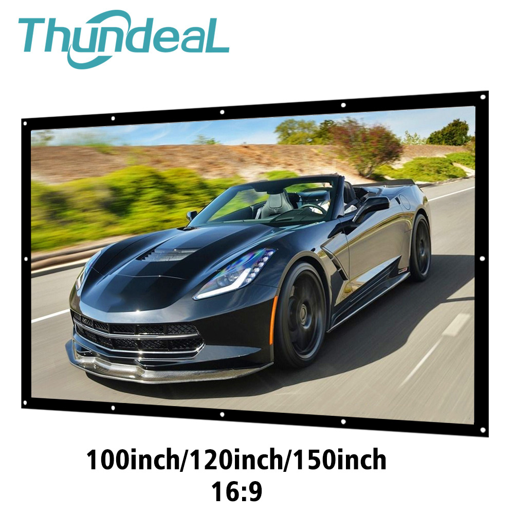 ThundeaL 16:9 100 120 150 inci - Projector Screen 100 Inch ulasan dan harga