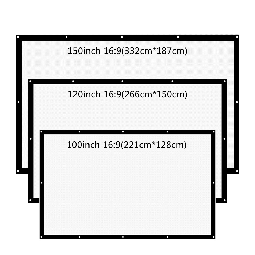 ThundeaL 16:9 100 120 150 inci - Projector Screen 100 Inch ulasan dan harga
