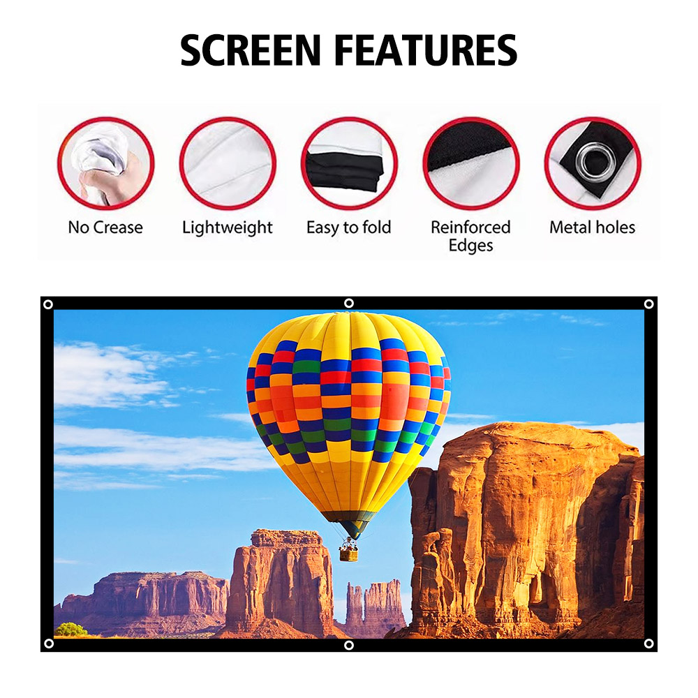 ThundeaL 16:9 100 120 150 inci - Projector Screen 100 Inch ulasan dan harga