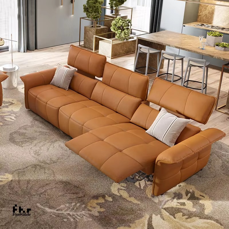 Sofa Recliner Otomatis Elektri - Home.Cinema Orange ulasan dan harga