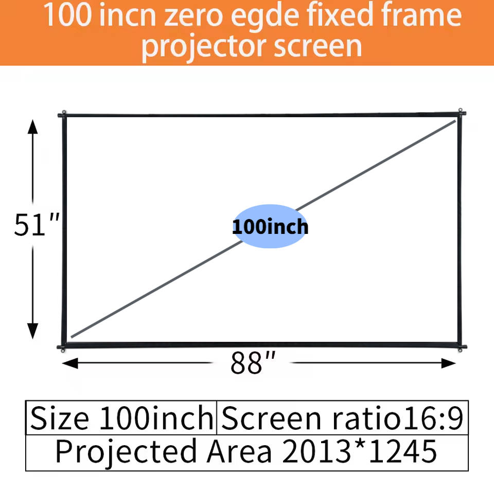 Layar Proyektor XIAOHUI 100/12 - Projector Screen 100 Inch ulasan dan harga
