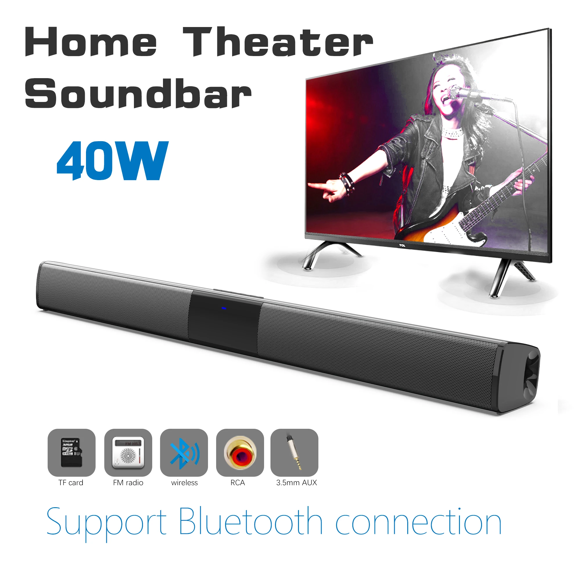 Soundbar daya tinggi 40W untuk - Home Cinema Gadgets ulasan dan harga