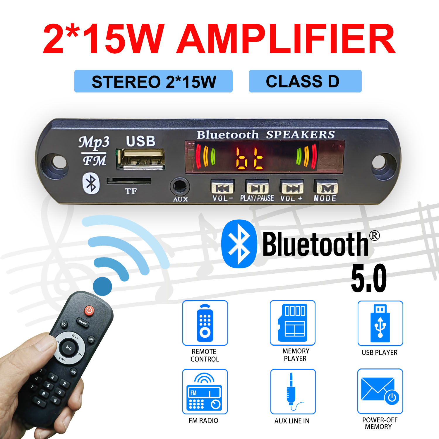 Papan dekoder Amplifier Blueto - Surround Sound Decoder ulasan dan harga