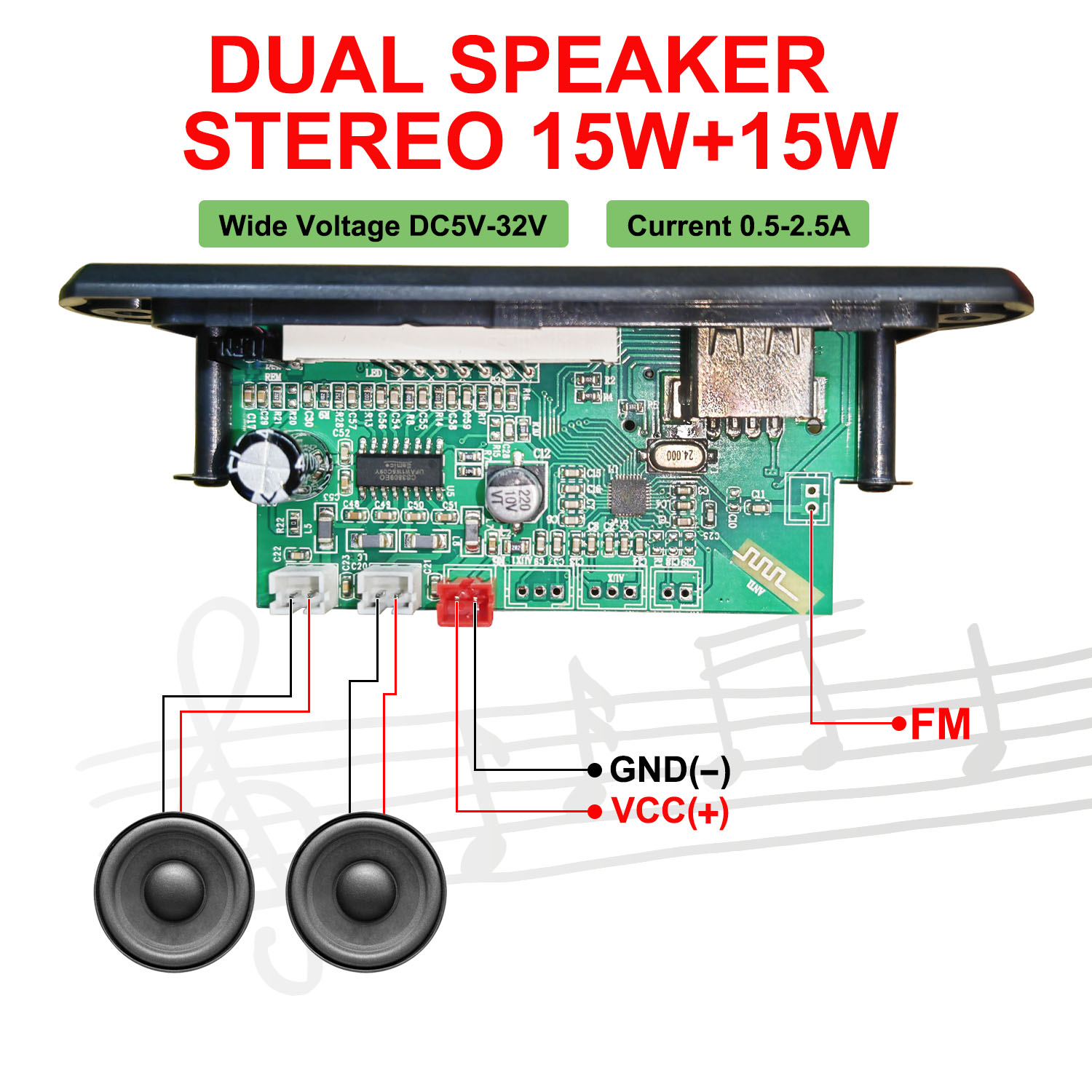 Papan dekoder Amplifier Blueto - Surround Sound Decoder ulasan dan harga