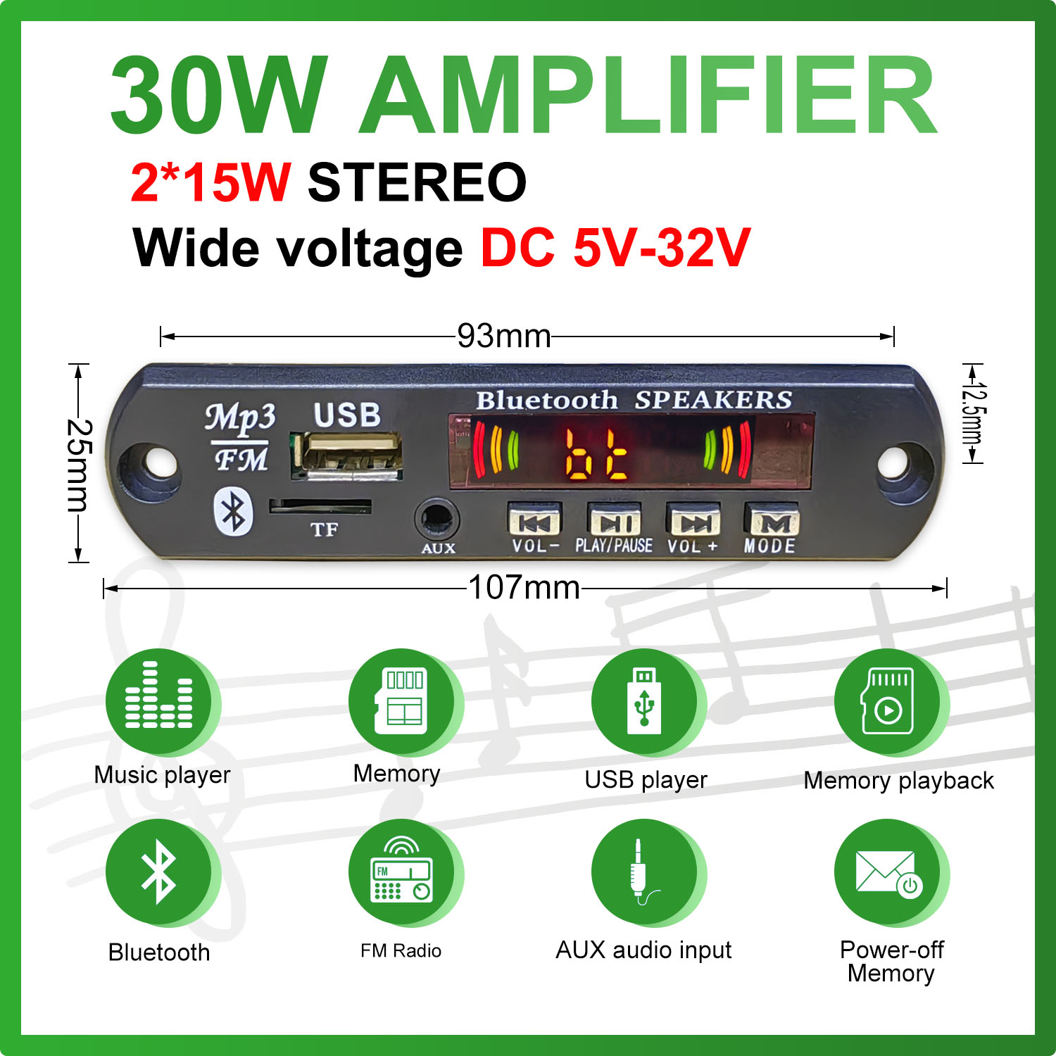Papan dekoder Amplifier Blueto - Surround Sound Decoder ulasan dan harga