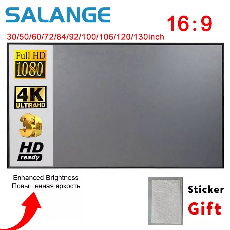 Salange layar proyektor, 60 10 - Projector Screen 100 Inch ulasan dan harga