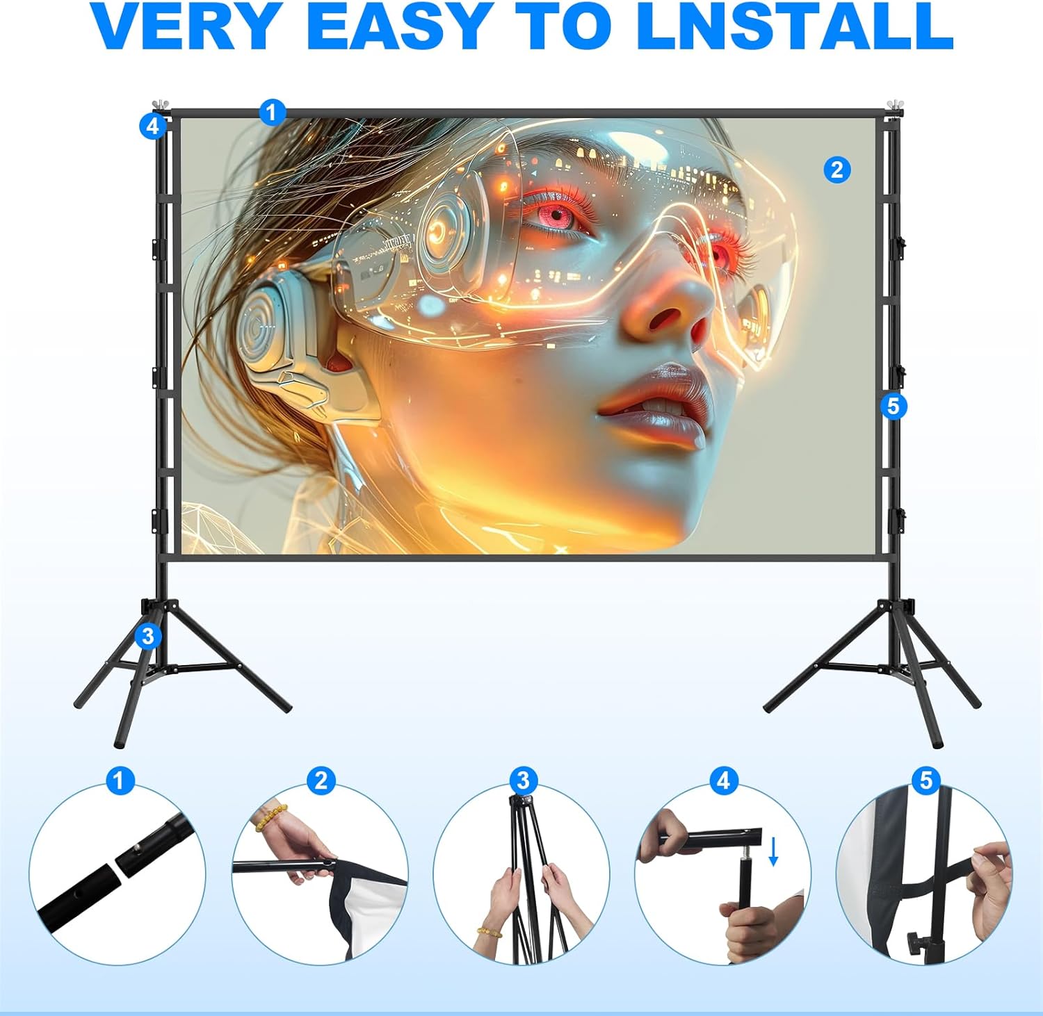 Layar Proyeksi VEIDADZ Dengan  - Projector Screen 100 Inch ulasan dan harga