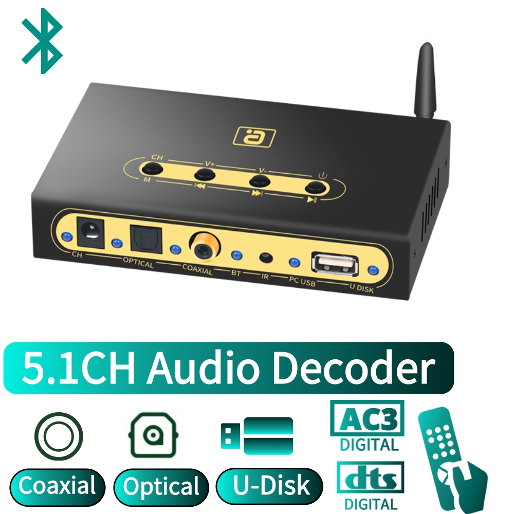 DA720 5.1CH Dekoder Audio Blue - Surround Sound Decoder ulasan dan harga