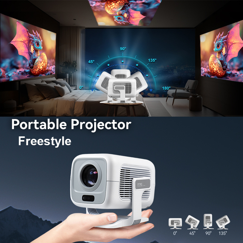 Proyektor HUAWEISHI 4K Android - Home Cinema Entertainment ulasan dan harga